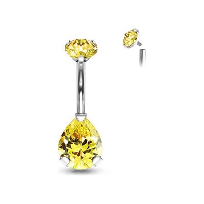 Šperky4U piercing do pupíku kapka titan TIT1091-Y