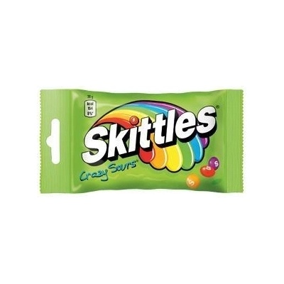 Skittles Crazy Sours kyselé žvýkací bonbony 38 g