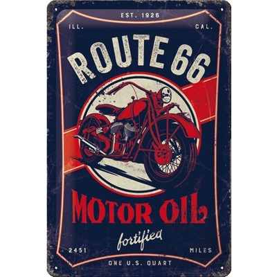 Nostalgic Art Plechová Ceduľa Route 66 Motor Oil