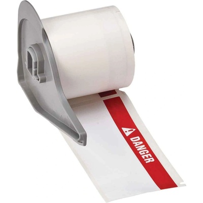 Brady M7-38-483-DANGER / 174623, 101.60 mm, Polyester, červená tlač / biely podklad
