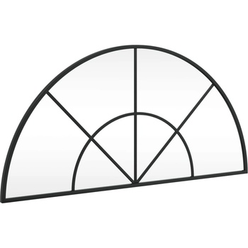 Image 1 of vidaXL Стенно огледало, черно, 80x40 см, арка, желязо (358651)