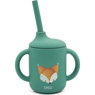 Sassi Силиконова чаша със сламка Sassi - Лисица (SSSI1709)
