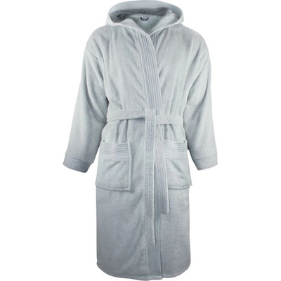 The One Towelling župan s kapucí bathrobe hooded šedá stříbrně