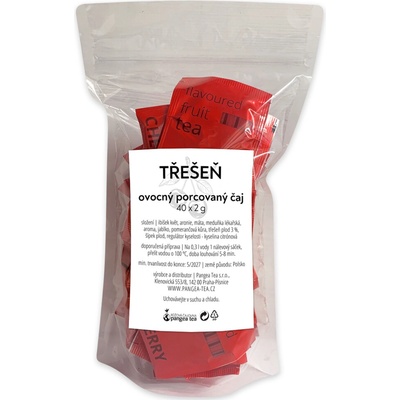 Růžová čajovna Pangea Tea Cherry Třešeň ovocný porcovaný čaj 40 ks