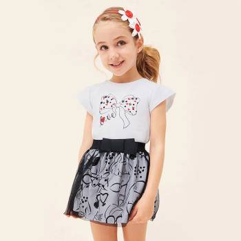 Image 1 of Mayoral Сет тюлена пола и тениска в бяло Майорал