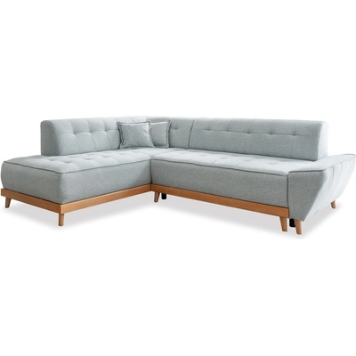 Miuform Светлосив ъглов разтегателен диван ляв ъгъл, Dazzling Daisy - Miuform (Dazzling Daisy HAEECL-2QBKR LA90)