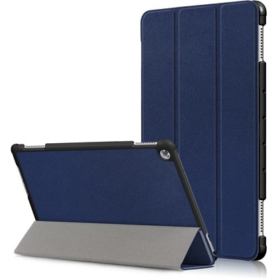 Vsetkonamobil 110074 LEATHER Zaklápací kryt pre Huawei MediaPad M5 Lite 10" modrý