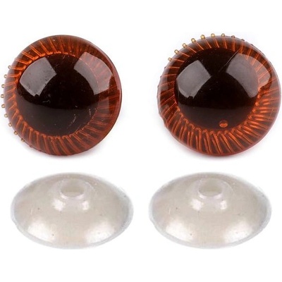 Bezpečnostní oči 18mm jantar (1pár)