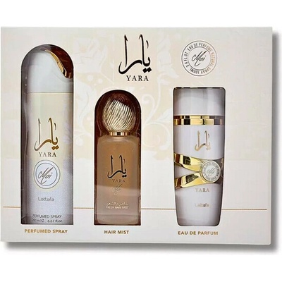 Lattafa Yara Moi EDP pre ženy 100 ml + vlasová hmla 50 ml + deospray 200 ml darčeková sada