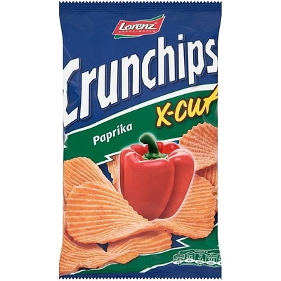 Lorenz Crunchips X-cut vrúbkované zemiakové lupienky s paprikovou príchuťou 85 g