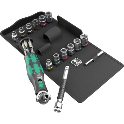 Wera 004285 Račňová sada 3/8" | 1/4" Zyklop Pocket Set 4 typ 8009, metrická a palcová 27 dielov