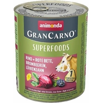 Animonda Gran Carno Superfoods Adult hovězí červená řepa ostružiny pampeliška 800 g