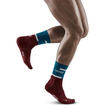 CEP Bežecké ponožky The Run Mid Cut Socks men dark red