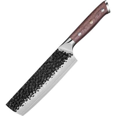 IZMAEL Damaškový kuchynský nôž Tetsuya Nakiri/Hnedá 17.3 cm