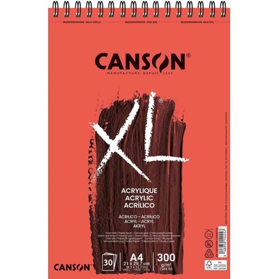 Canson XL Acrylic A4 300 g, blok 30 listů, kroužková vazba