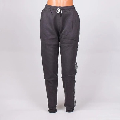 Спортно зимно долнище в графитен цвят със сребрист кант