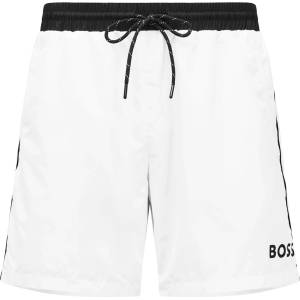 HUGO BOSS Бански гащета Boss Mens BOSS Bodywear Starfish Swim Shorts - Breathable Mesh - White/Black 100