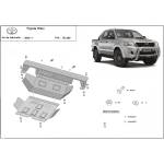 Scut Motor - Румъния Метална кора под двигател toyota hilux от 2005 (n70) (73948)