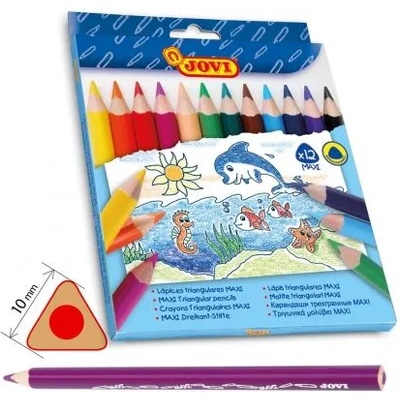 Jovi - Цветни триъгълни моливи - Джъмбо - 12 цвята (J735/12)