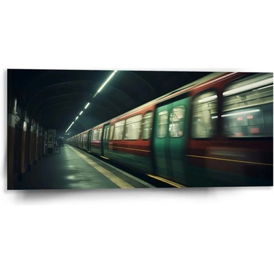 Sablio Obraz Metro v tmavé stanici - 110x50 cm