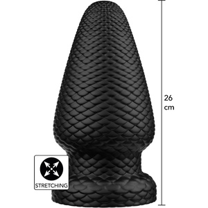 Hidden Desire Extreme Giant Dragon Butt Plug PVC Black XXXL