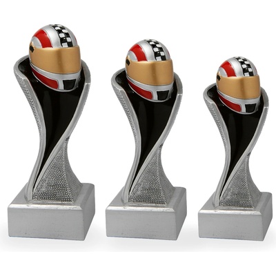 Trofej se symbolem motorismu výška 14,5 cm vícebarevná