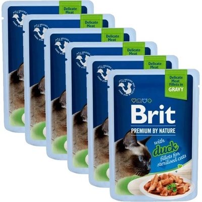 Brit Капсула BRIT Premium Cat Delicate Fillets in Gravy with Duck for Sterilised 6 x 85 г