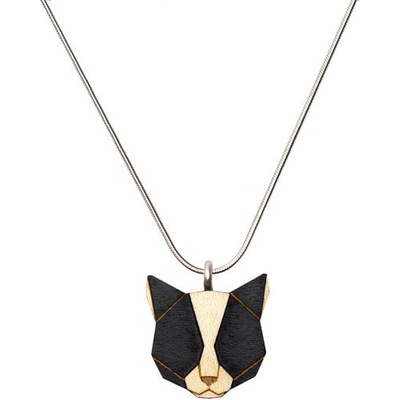 BeWooden Dámský dřevěný přívěsek na krk Black Cat Pendant AP22