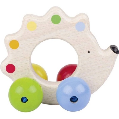 Goki Бебешка дрънкалка Goki - Таралеж с перли (65320)