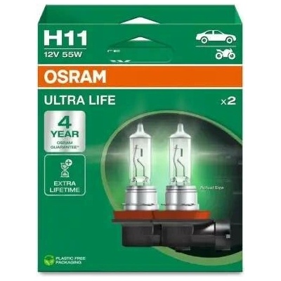 Osram Ultra Life H11 PGJ19-2 12V 55W 64211ULT-2HB