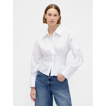 GAP Поплинова риза Fitted Shirt GAP GAP | Byal | ЖЕНИ | L