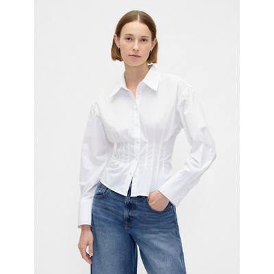 GAP Поплинова риза Fitted Shirt GAP GAP | Byal | ЖЕНИ | L
