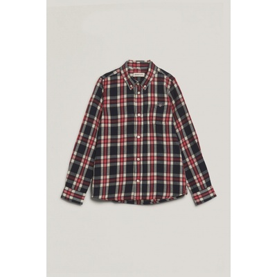 Gant Checked Flannel Bd Shirt Evening Blue