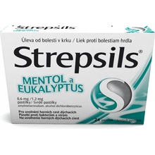 STREPSILS MENTOL A EUKALYPTUS ORM 0,6MG/1,2MG PAS 24