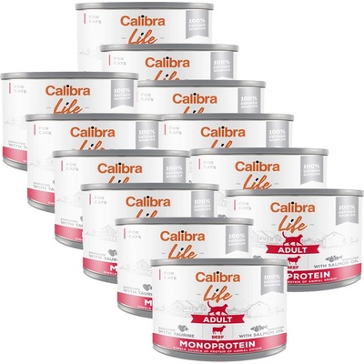 Calibra Cat Life Възрастен Телешко 12 x 200 г