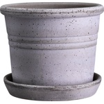 Bergs Potter Градинска саксия Galestro с поставка 18 см сива (GG18S)