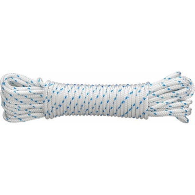 CONNEX PES pletené lano 16pramenné, 4 mm × 20 m, bílá/modrá