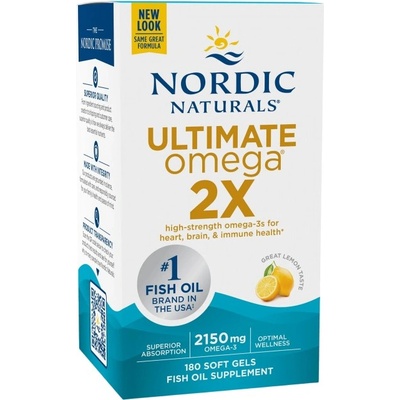 Nordic Naturals Ultimate Omega 2X 2150 mg [180 Гел капсули] Лимон