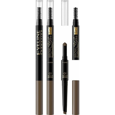 Eveline Cosmetics Brow Styler precizní tužka na obočí 01 Medium Brown 1,2 g