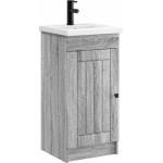 vidaXL Баня с мивка Сив Сонома 42 x 40 x 84, 5 см Инженерна дървесина (890030)