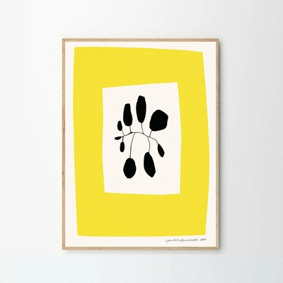 Moikka Plagát Yellow Area by Leise Dich Abrahamsen 21x29,7 (A4)