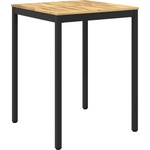 vidaXL Градинска бар маса Бяло и черно 80 x 80, 5 x 105 см (901776)