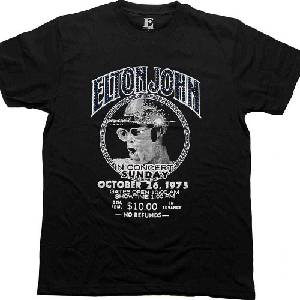Elton John In Concert (Embellished) Тениска с къс ръкав Black XL (EJTEE23MB04)
