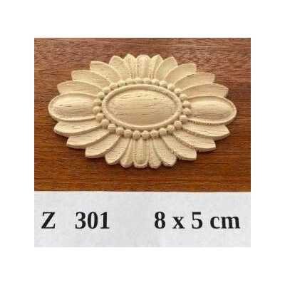 Ann Zeng Dřevěný ornament Z301 8 x 5 cm barva přírodní 1 ks