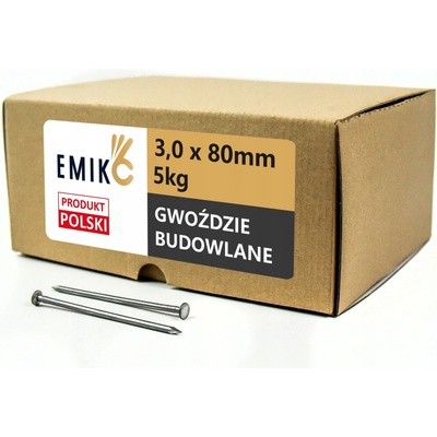 Stavební hřebíky 80 1100 ks 5 kg