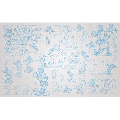 Komar Vliesová fototapeta Mickey Sketches rozměry 400 x 250 cm