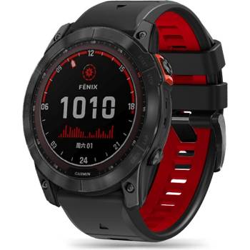 Tech-Protect Силиконова каишка за Garmin Fenix 3 / 3hr / 5x / 5x Plus / 6x / 6x Pro / 7x от Tech-Protect IconBand Pro - Черно/Червена (9319456605082)