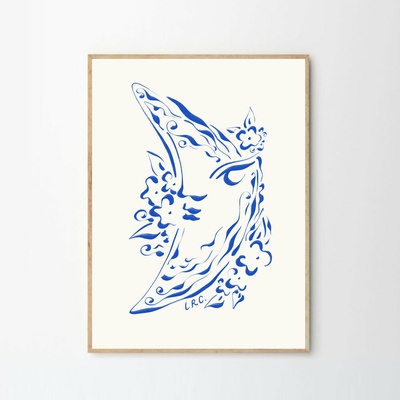 Moikka Plagát Dreaming Moon by Lucrecia Rey Caro A4 (21x27)