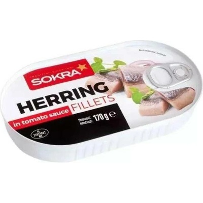 Sokra Sleďové filety v rajčatové omáčce 170 g