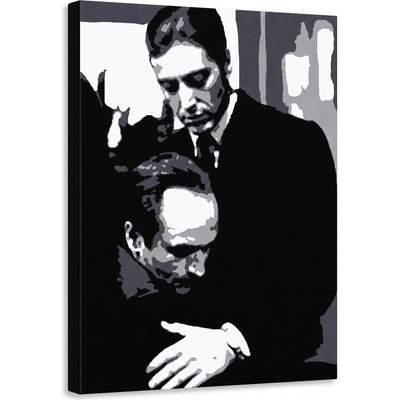 Ručne maľovaný POP Art obraz GODFATHER - 80x100 cm